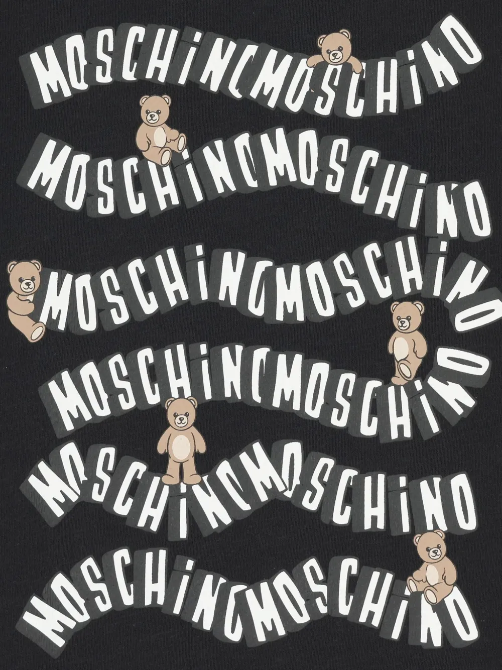 Moschino Kids Jurk met teddyprint Zwart