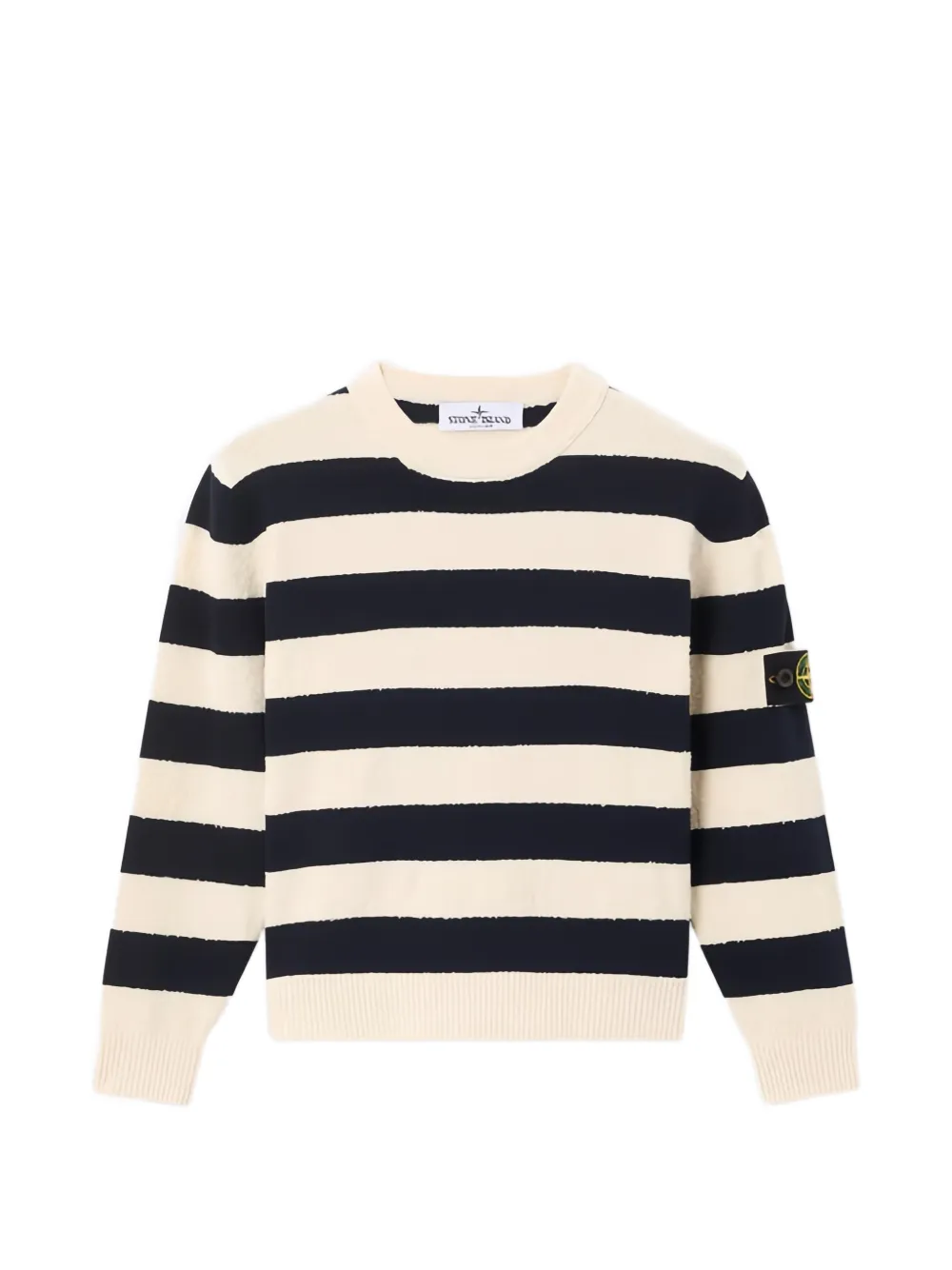 Stone Island Junior striped-pattern sweater - Bianco