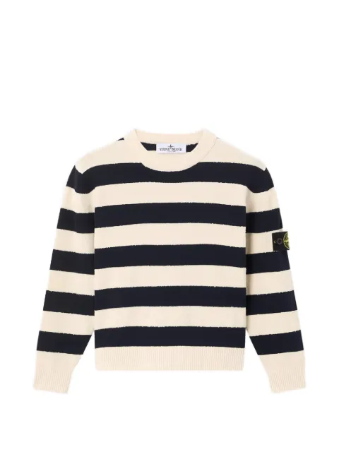 Stone Island Junior striped patch jumper
