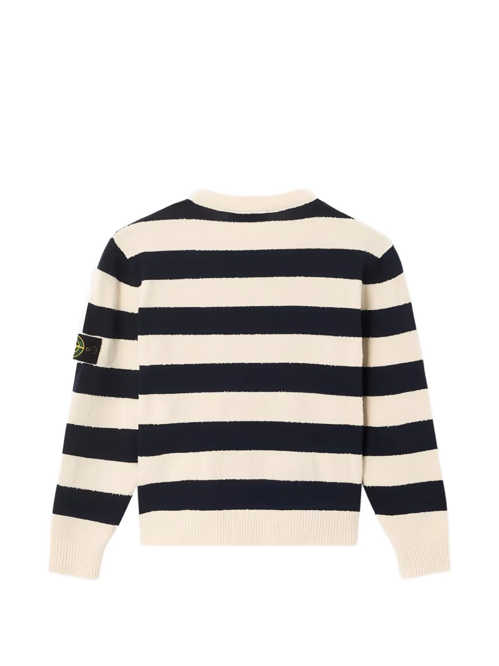  Stone Island Junior Striped Patch Jumper - White 
