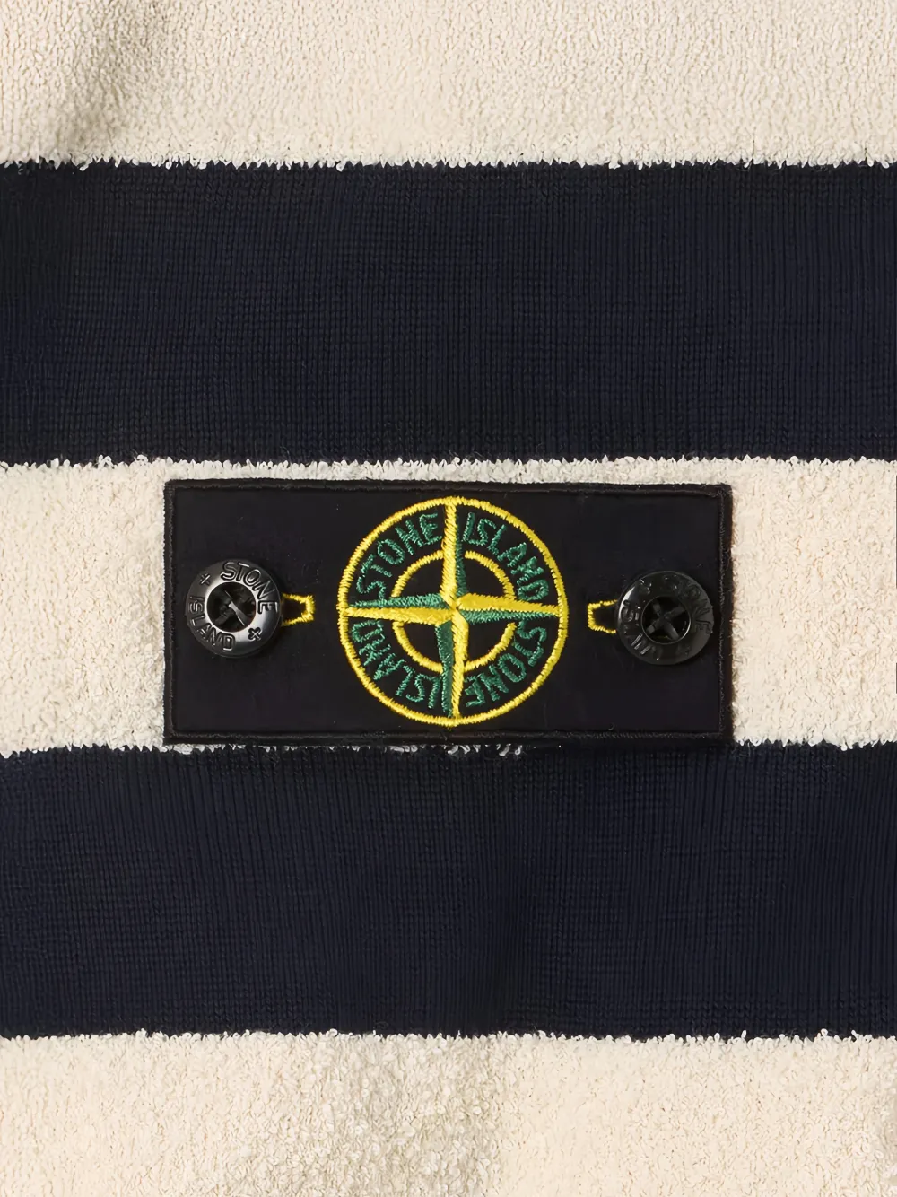 Stone Island Junior Gestreepte trui met patch Wit
