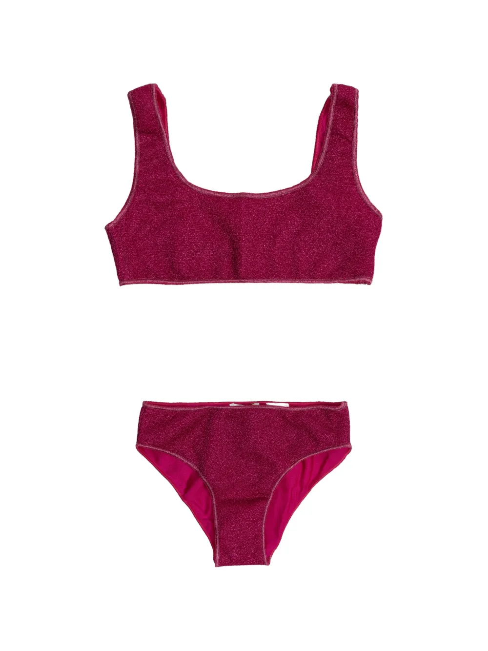 Oseree Kids glitter-finish bikini - Rosa