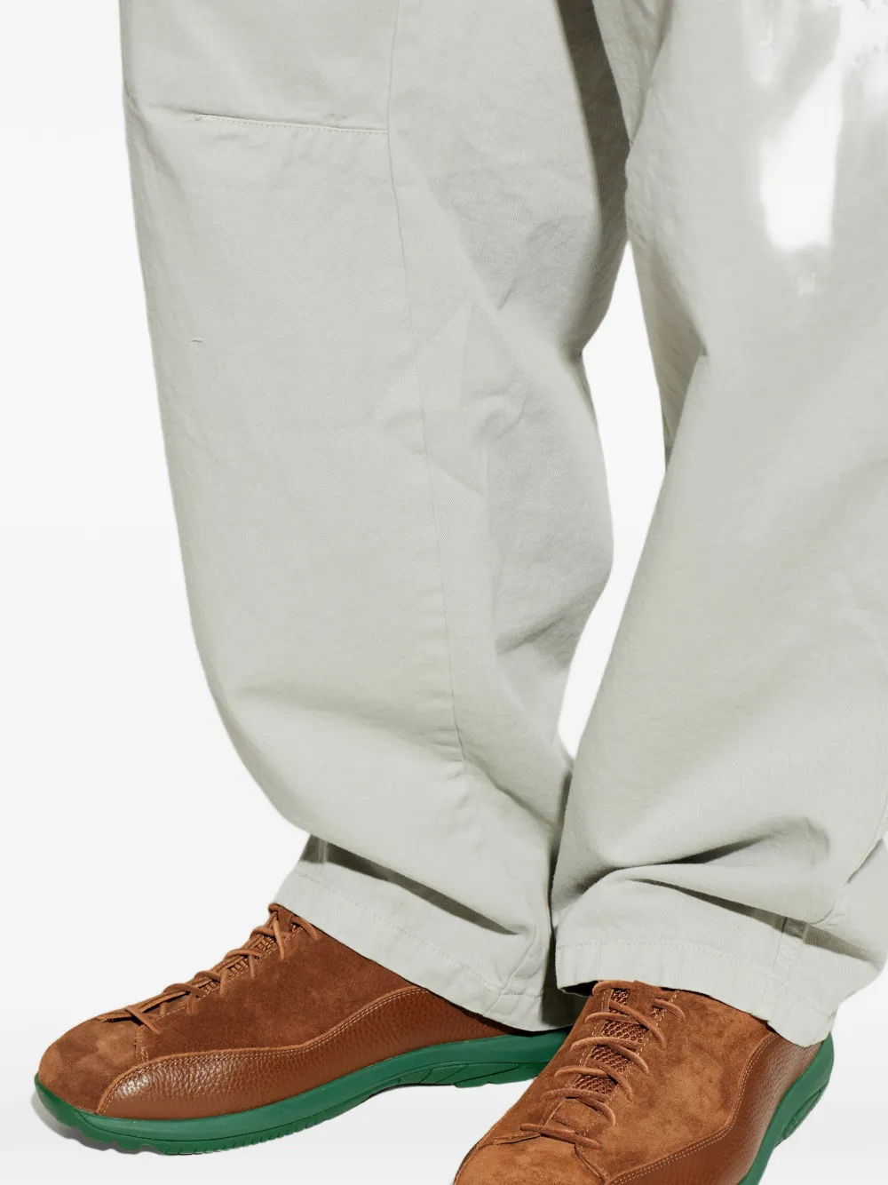 Diemme Bardolino laced panelled sneakers Bruin