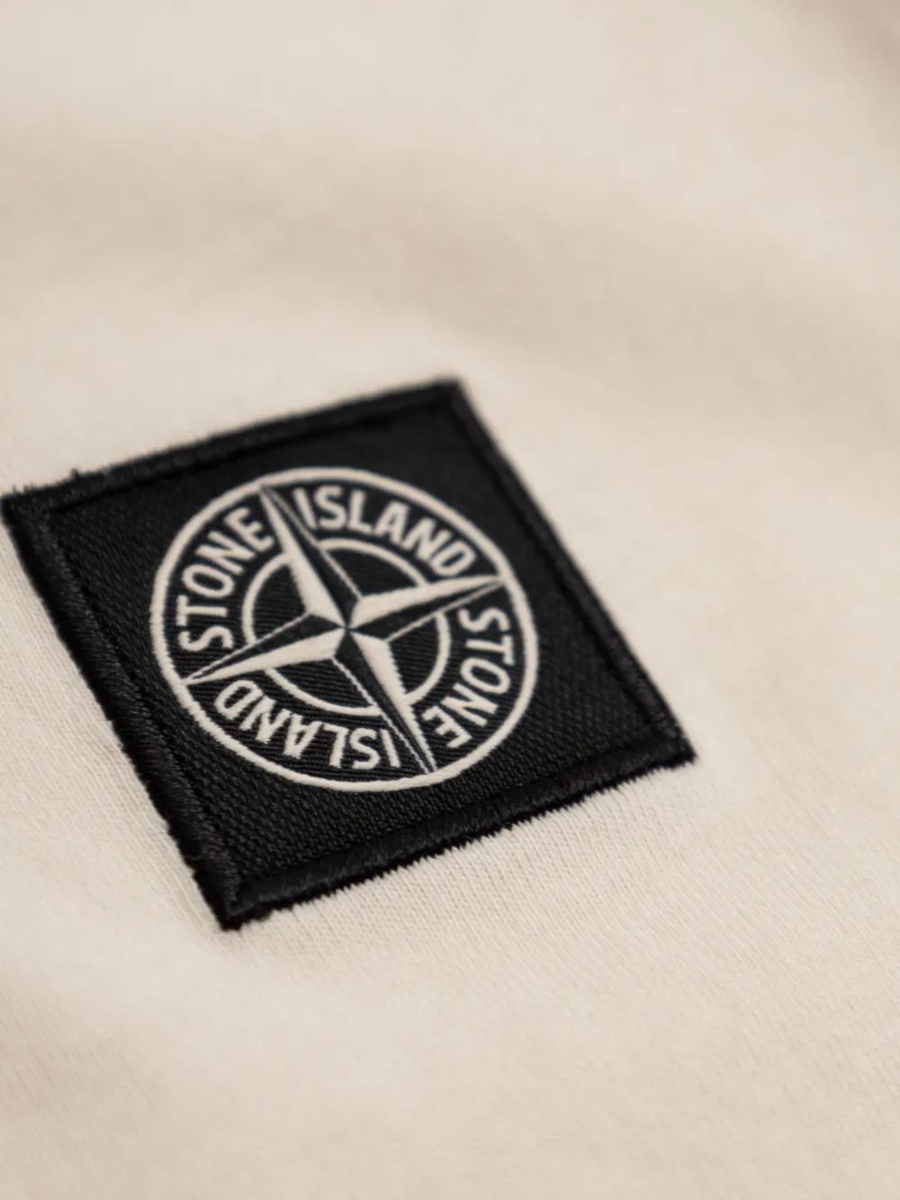 Stone Island Junior T-shirt met logopatch Beige
