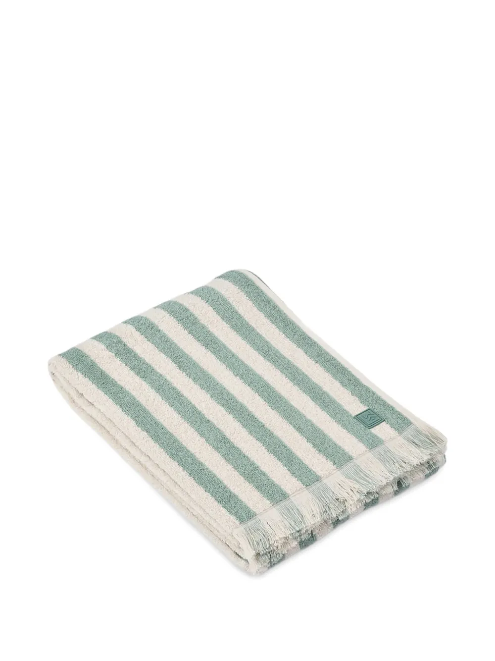 Liewood Summer striped fringed bath towel - Grün