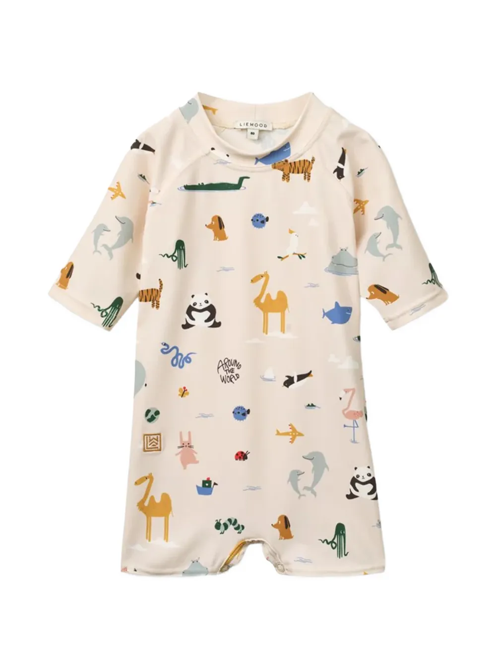 Liewood Thort short-sleeve swim jumpsuit - Toni neutri