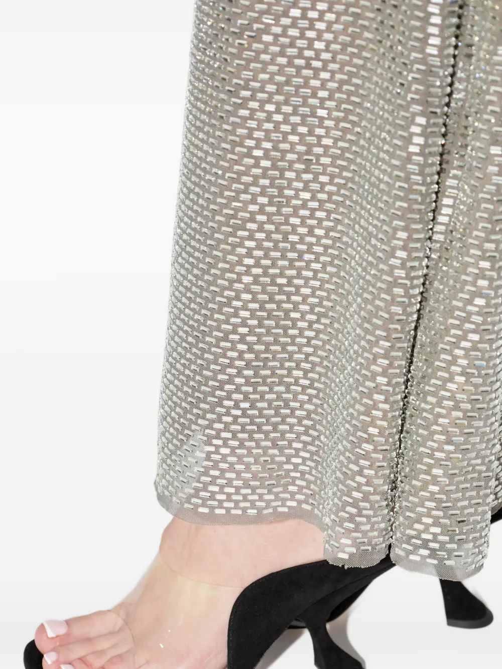 Amina Muaddi Mackenzie sandalen Zwart