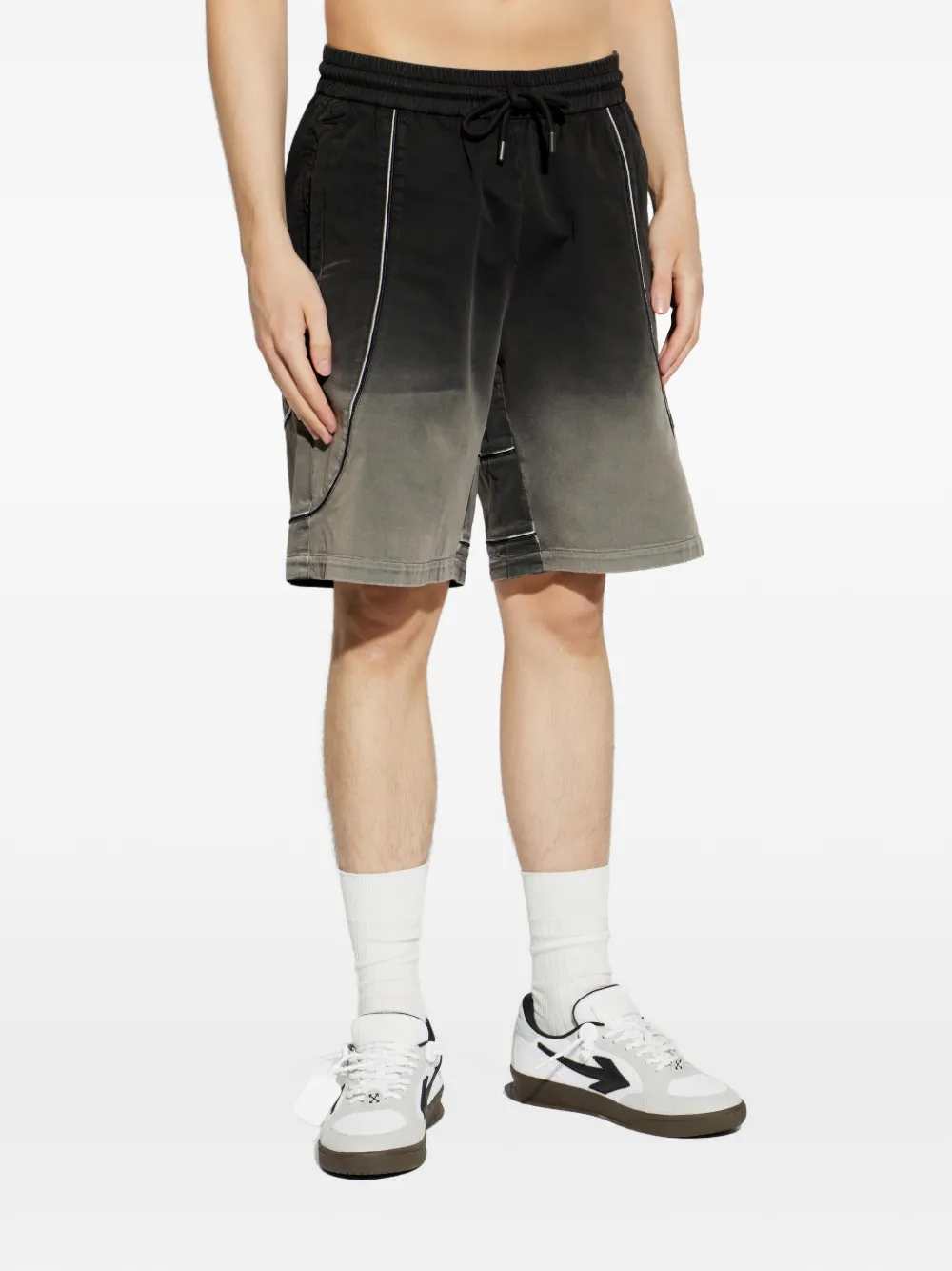 Off-White Shorts met logo-applicatie Zwart