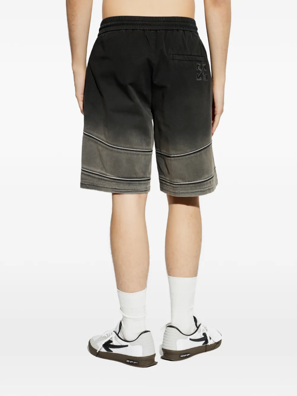 Off-White Shorts met logo-applicatie Zwart