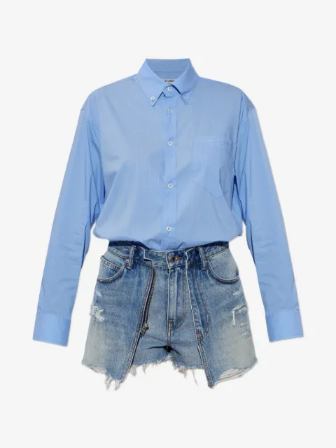 Alexander Wang shorts con doble capa y cierre