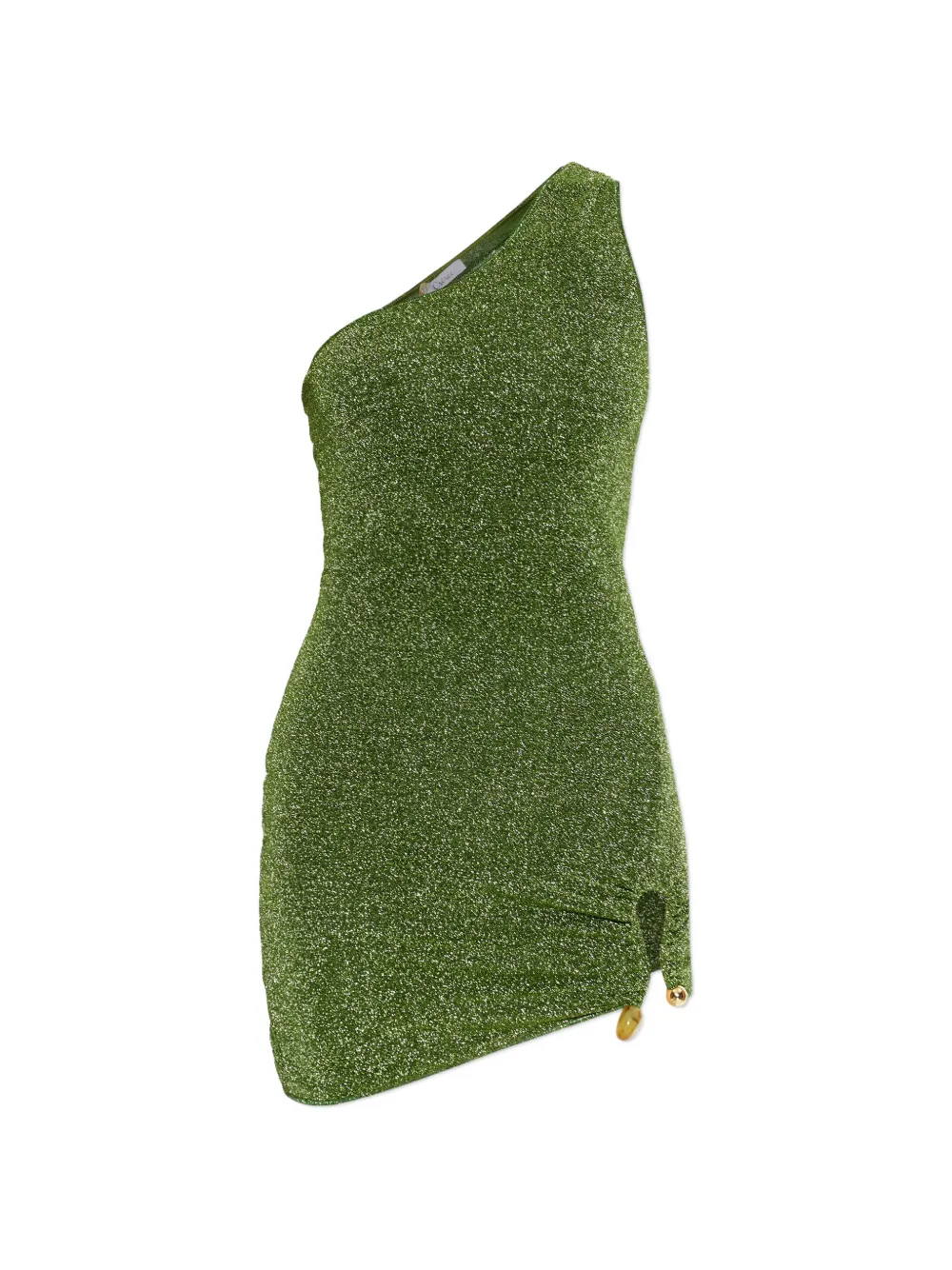 Oséree one-shoulder slit mini dress - Verde