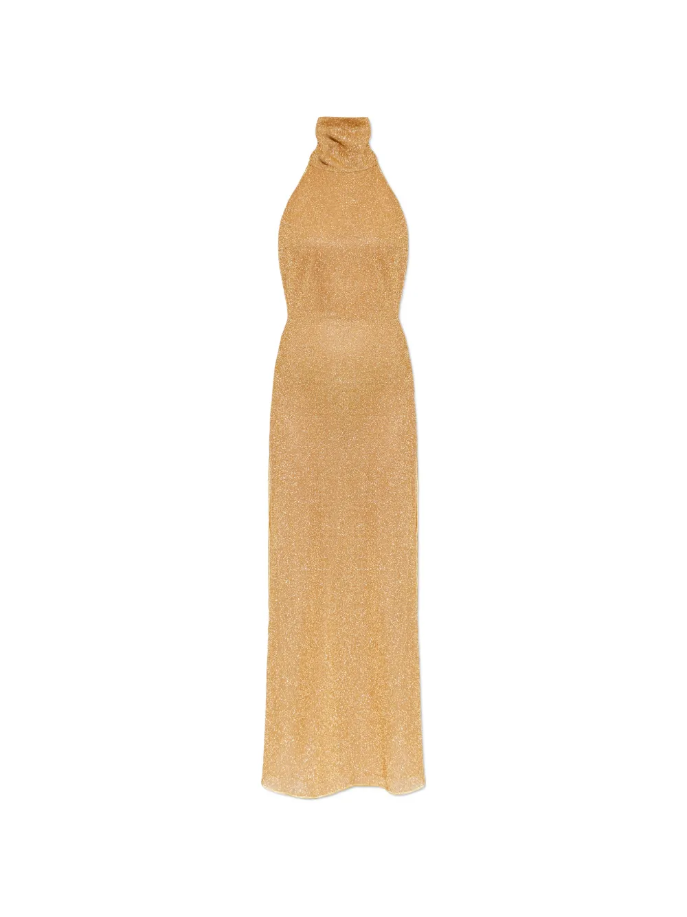Oséree roll-neck ring-detail maxi dress - Oro
