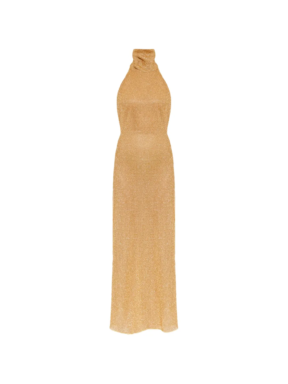 Oséree roll-neck ring-detail maxi dress - Oro