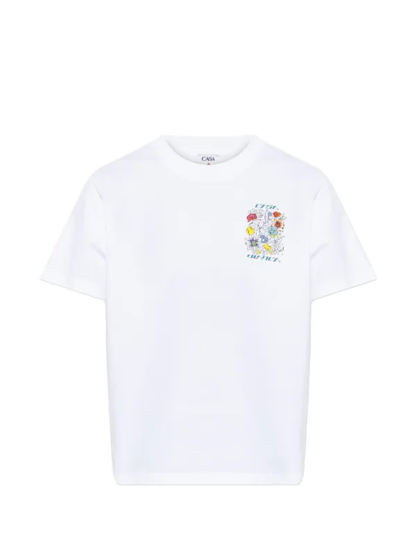 Casablanca Graffiti Short Sleeve T-shirt in White