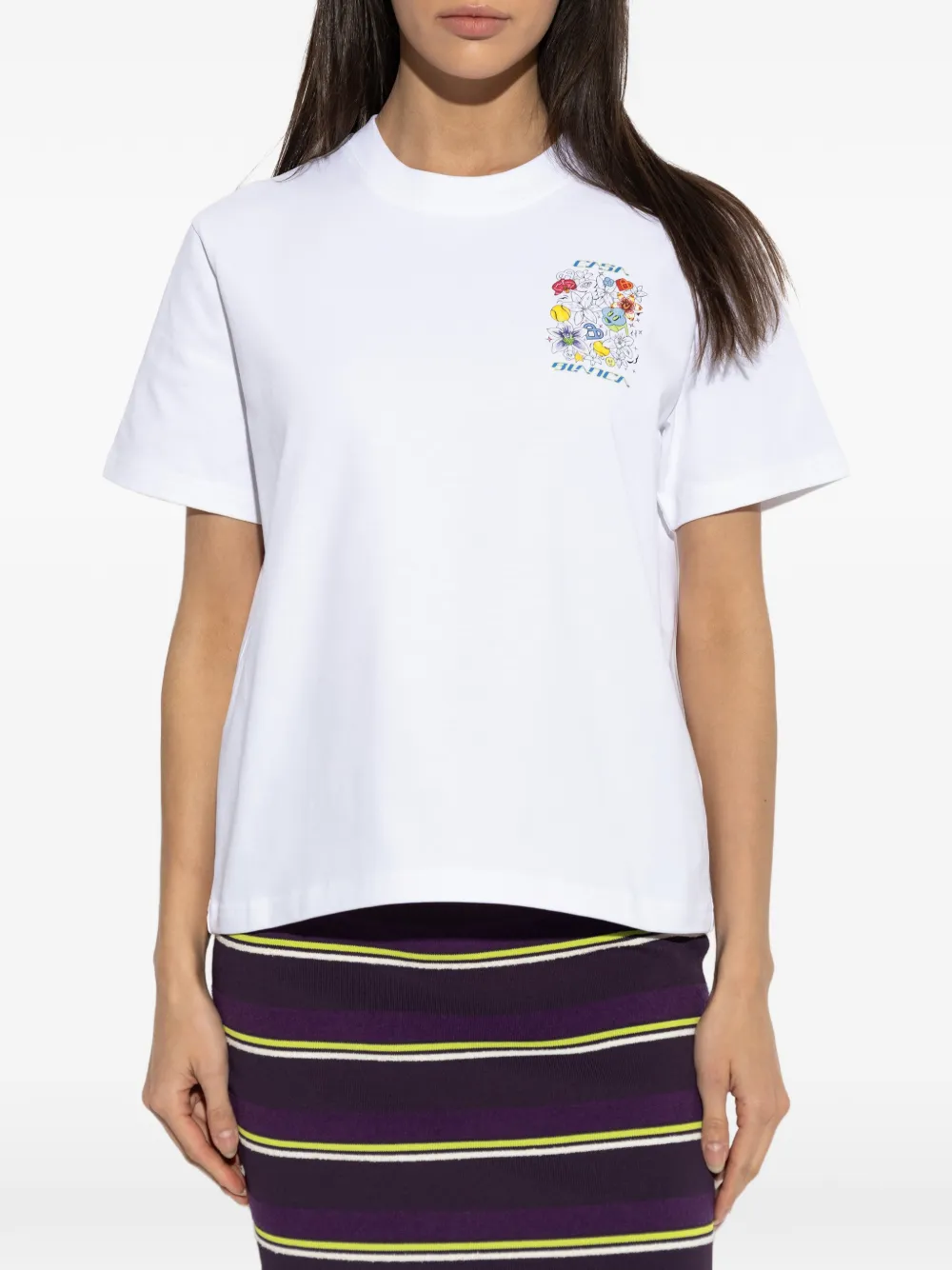Casablanca T-shirt met grafische print Wit