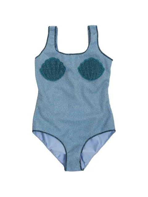 Oseree Kids scallop-appliqué swimsuit