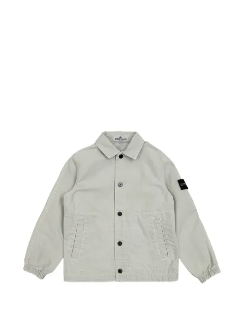 Stone Island Junior veste boutonnée à patch logo