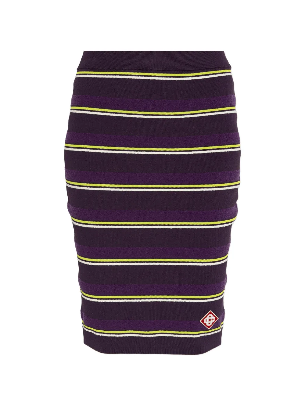 Casablanca striped logo mini skirt - Viola