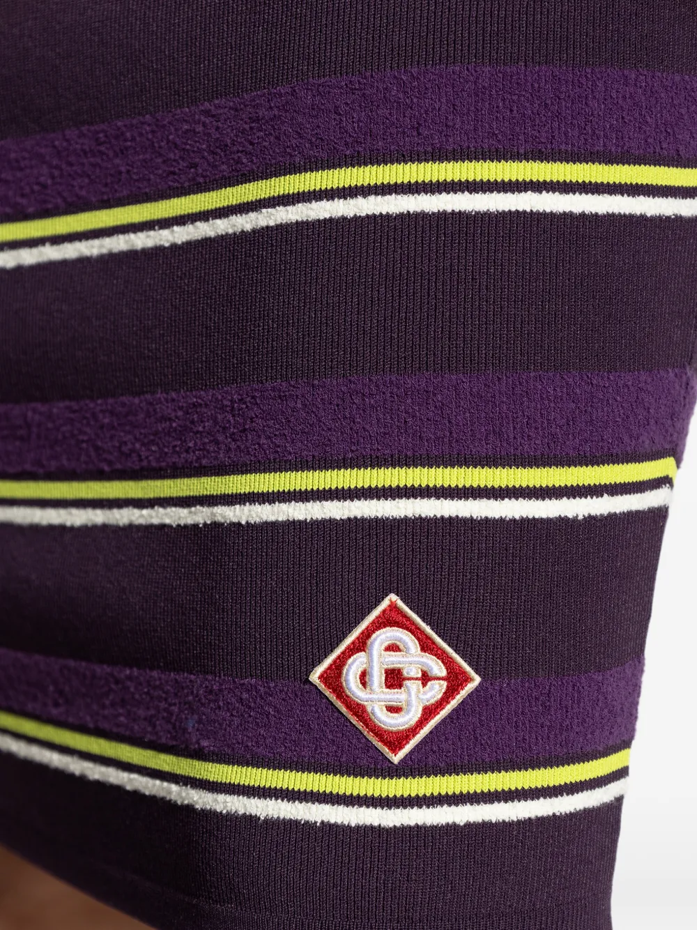 Casablanca Gestreepte mini-rok met logo Paars