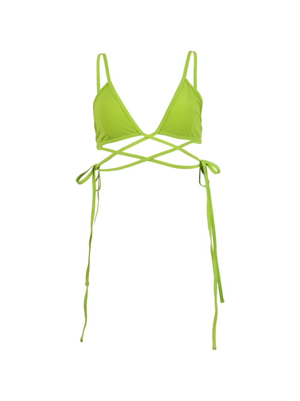 Christopher Esber tie bikini top - Verde