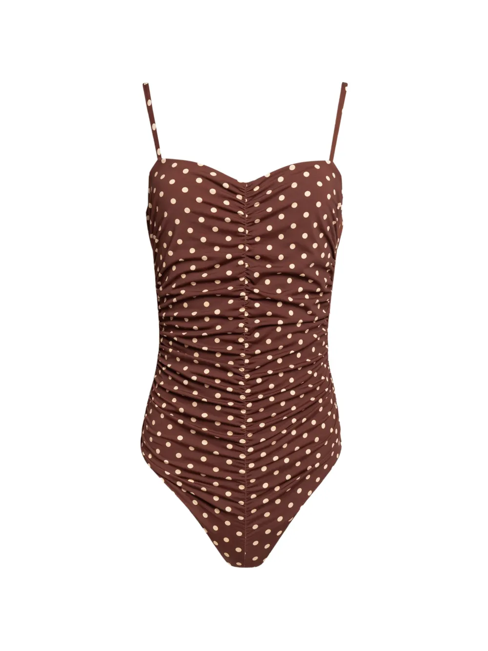 Weili Zheng polka-dot swimsuit - Marrone