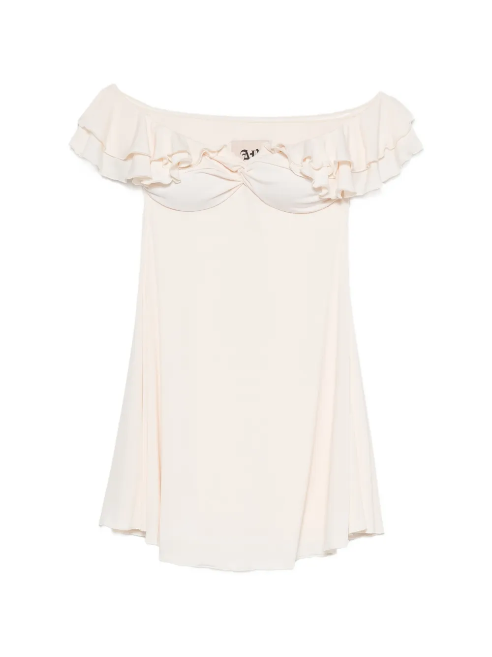 Aniye By ruffled off-shoulder mini dress - Nero