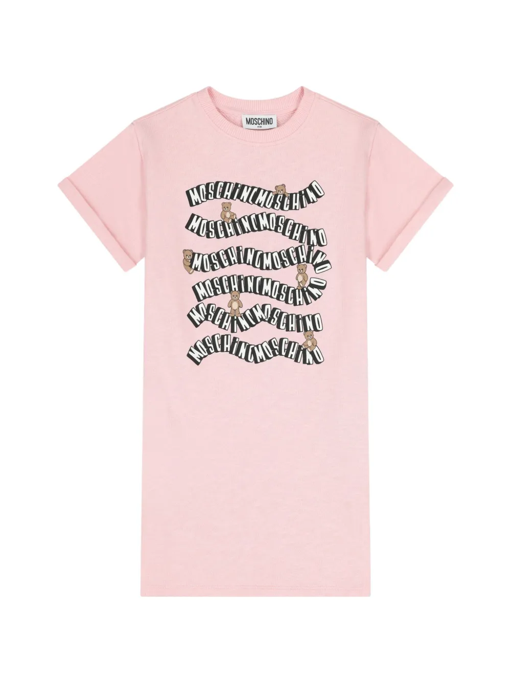 Moschino Kids Kleid mit Teddy - Rosa