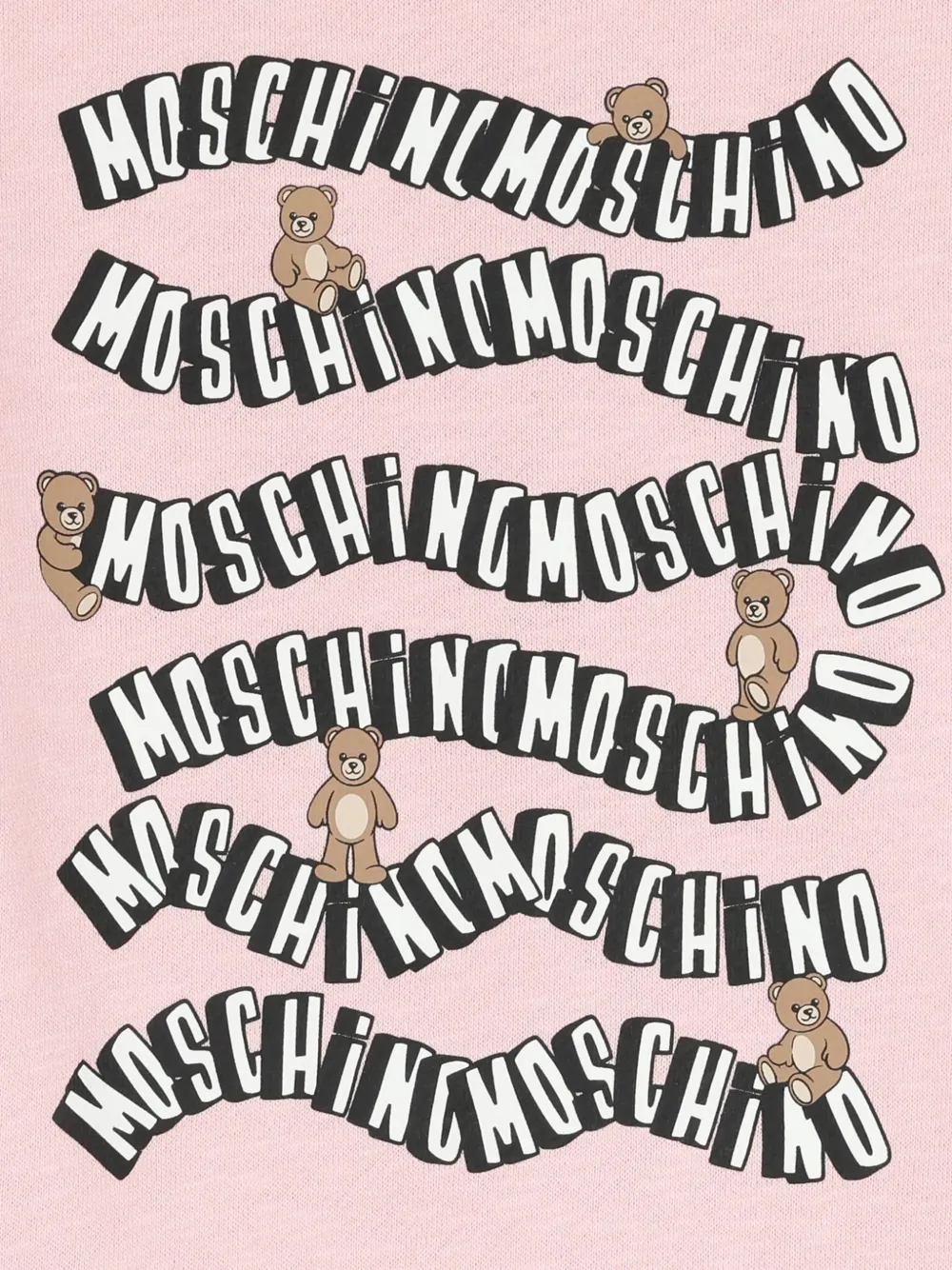 Moschino Kids Teddy jurk met logo Roze