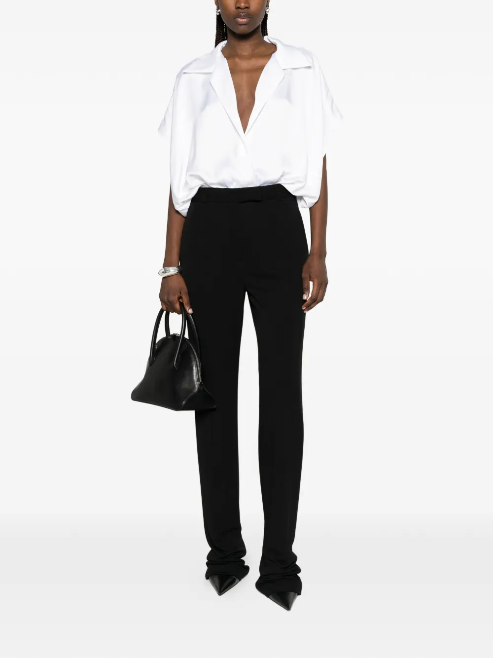 Norma Kamali V-neck bodysuit - Bianco