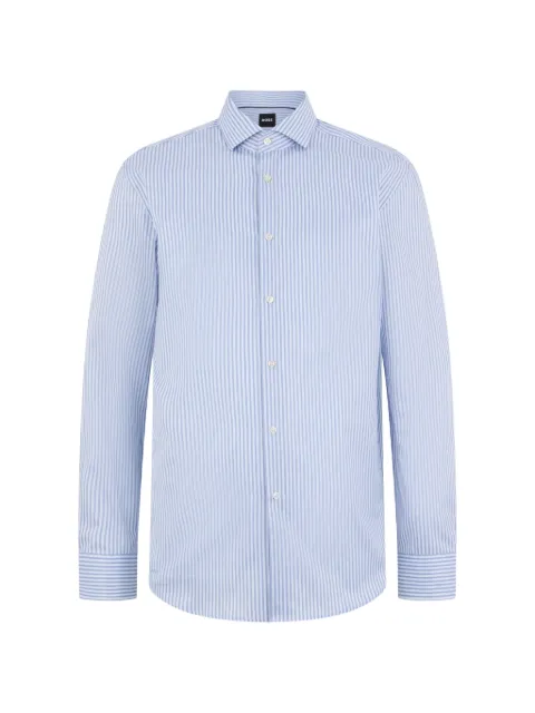 BOSS Hank striped long-sleeved shirt