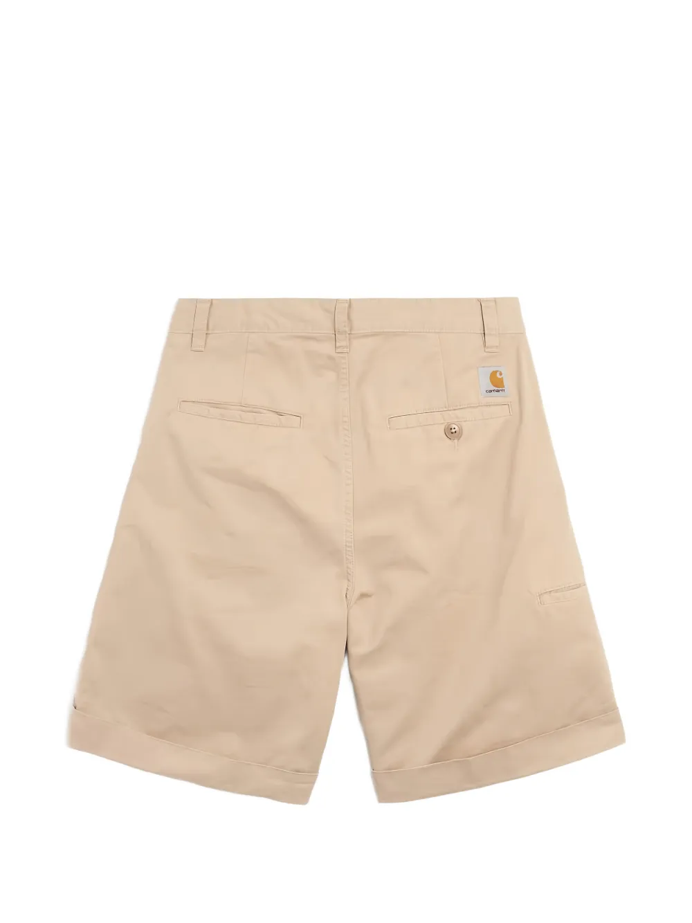 Carhartt WIP Geplooide shorts met cuffs Beige