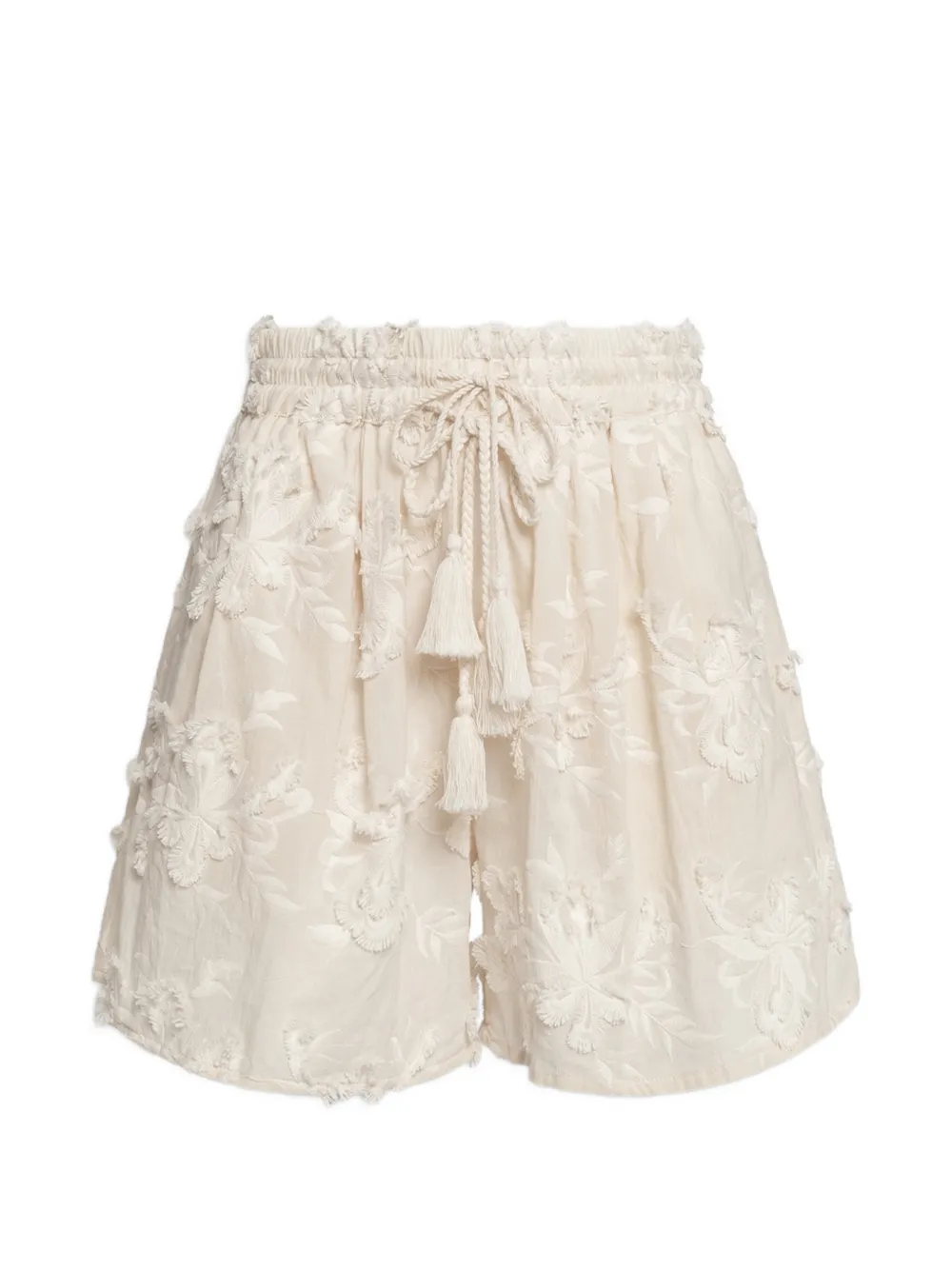Weili Zheng floral-embroidered shorts - Toni neutri