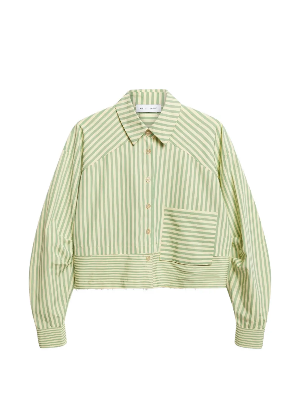 Weili Zheng striped-pattern shirt - Verde