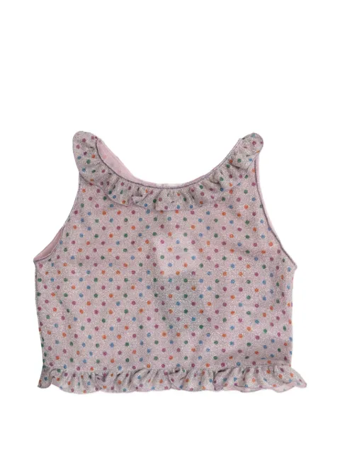 Oseree Kids printed ruffled top