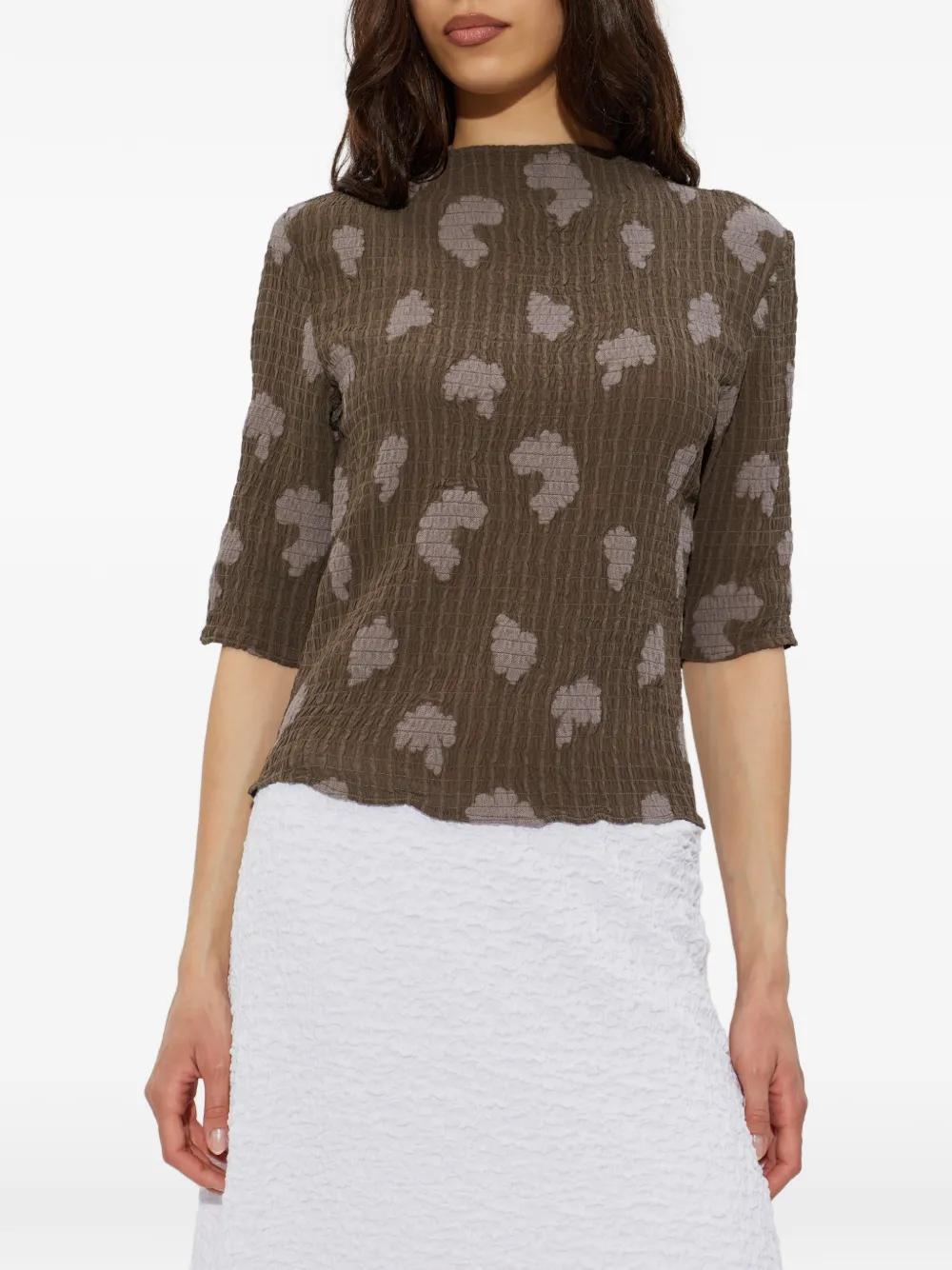  Samsoe Samsoe Top Safrida Con Estampado Floral - Marrón 