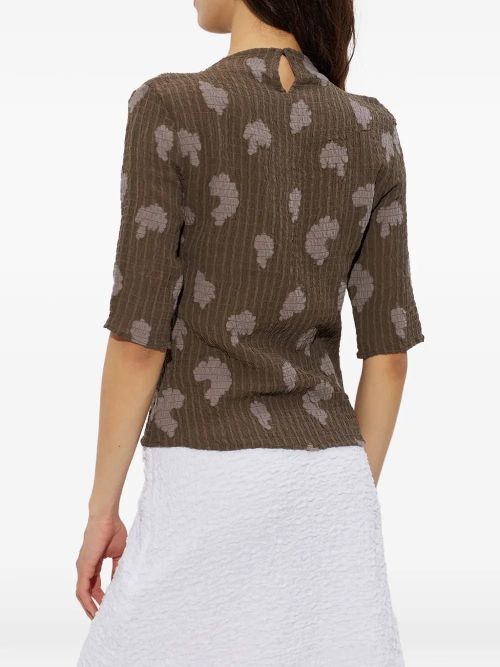 SAMSOE Safrida top met bloemenprint Bruin