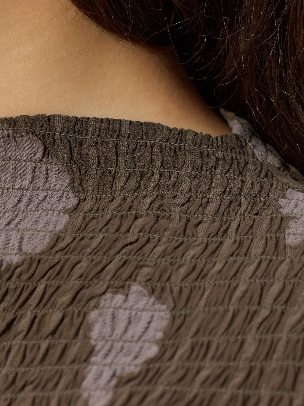 SAMSOE Safrida top met bloemenprint Bruin