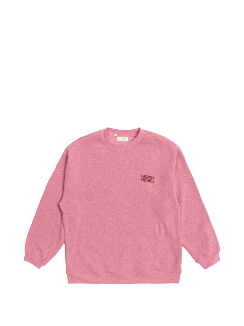 American Vintage Kids Evona crew-neck logo-print sweater - Rosa