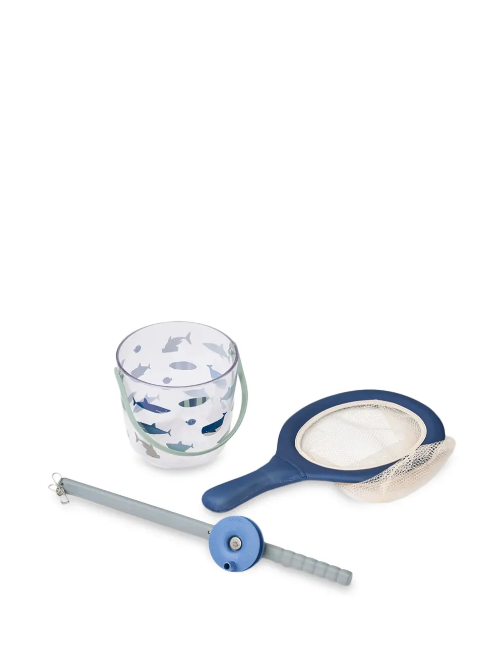 Liewood shark-print bucket toy - Blu