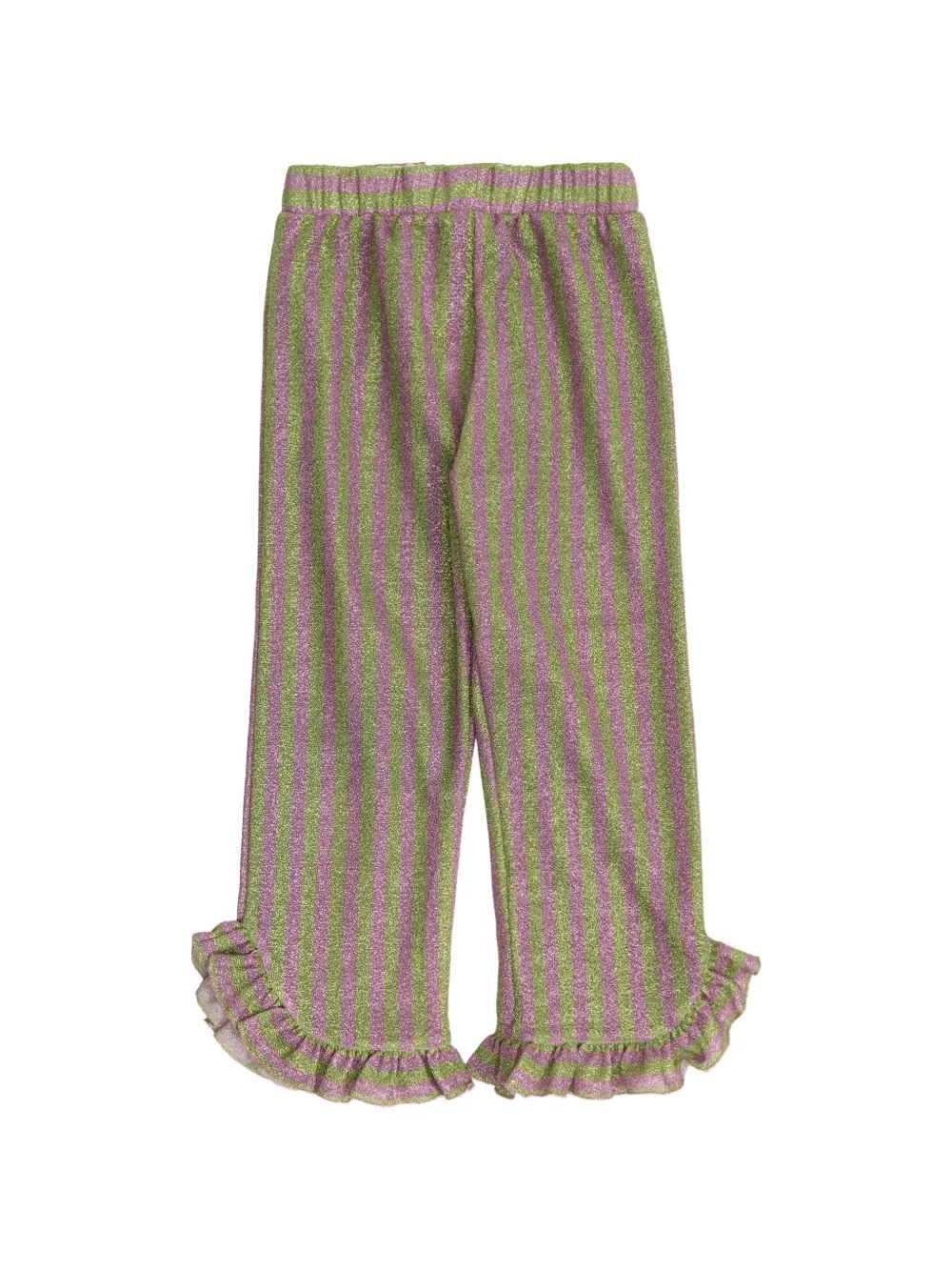 Oseree Kids printed ruffled trousers - Rosa
