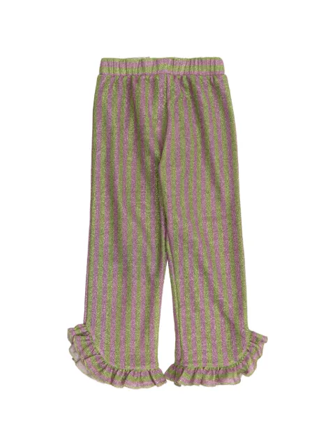 Oseree Kids printed ruffled trousers