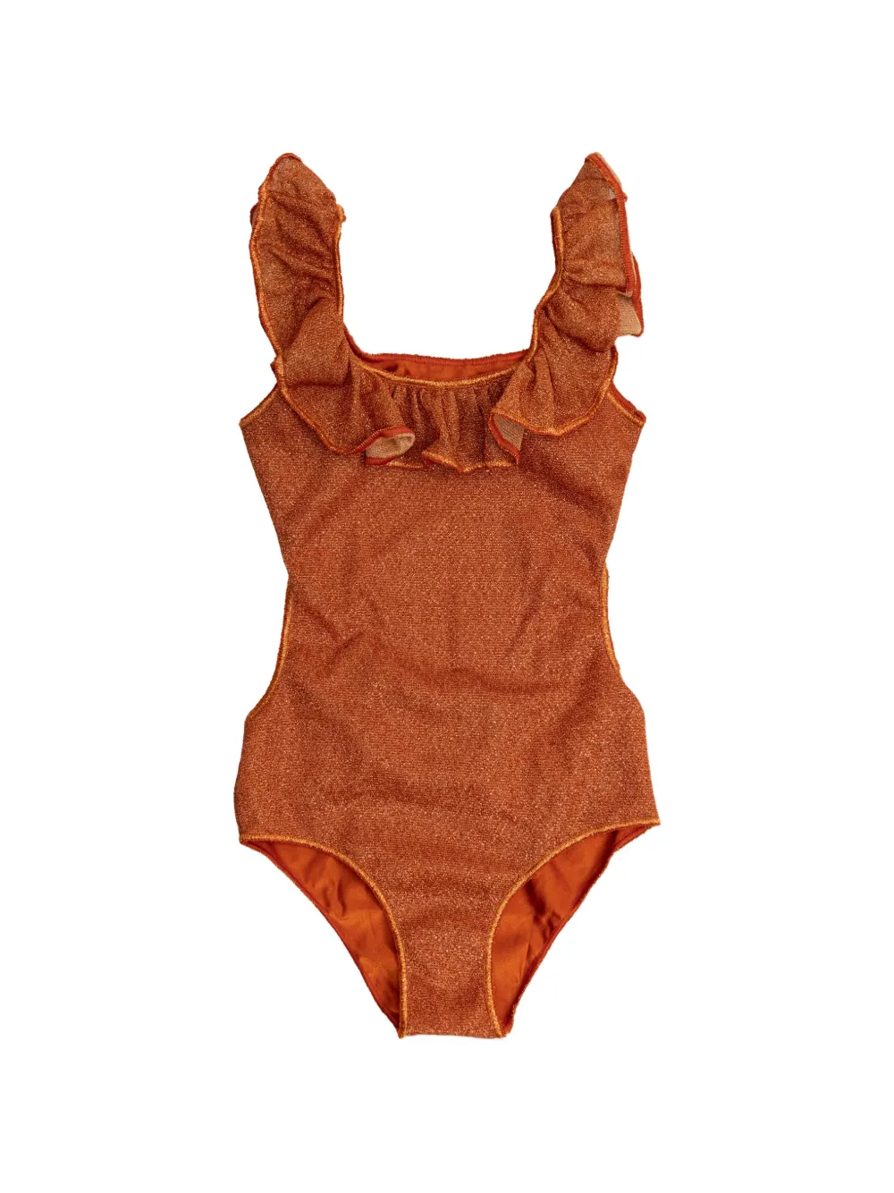 Oseree Kids ruffled swimsuit - Orange