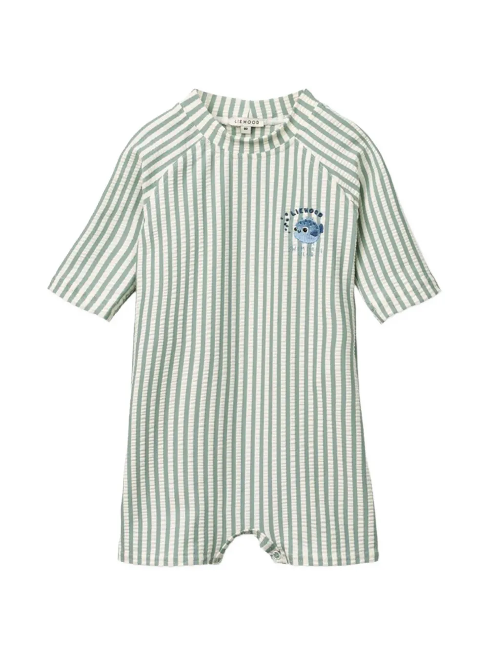 Liewood striped graphic babygrow - Grün