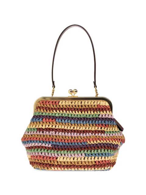 Coach 27 Kisslock Frame striped tote bag