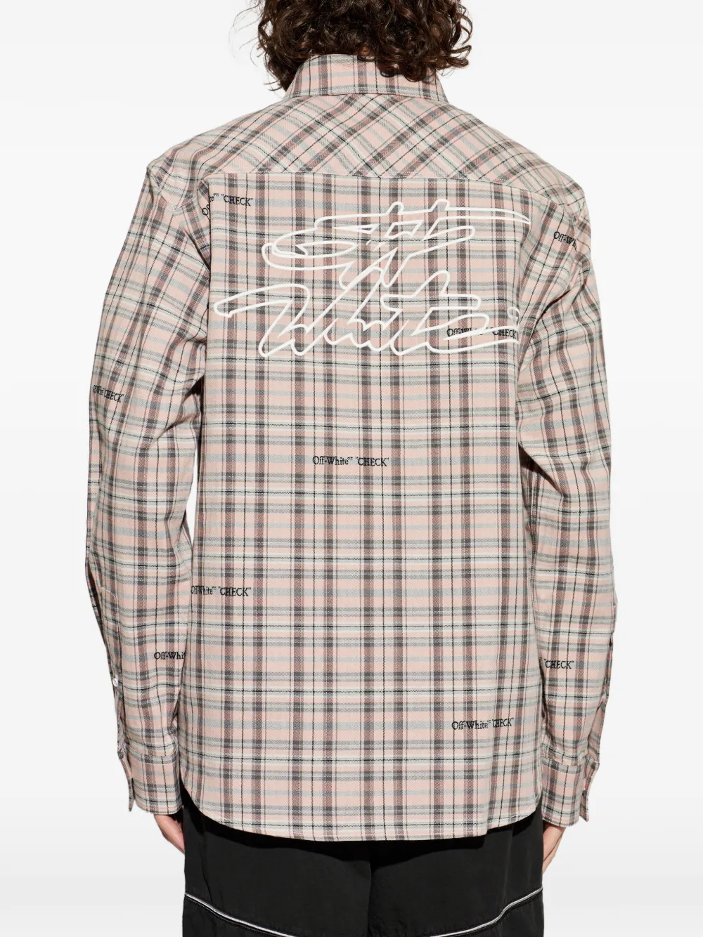 Off-White Marker overhemd met geborduurd logo Roze