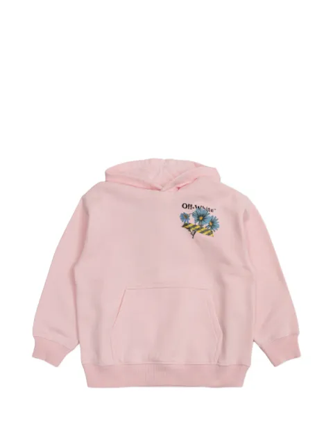 Off-White Kids floral-detail hoodie