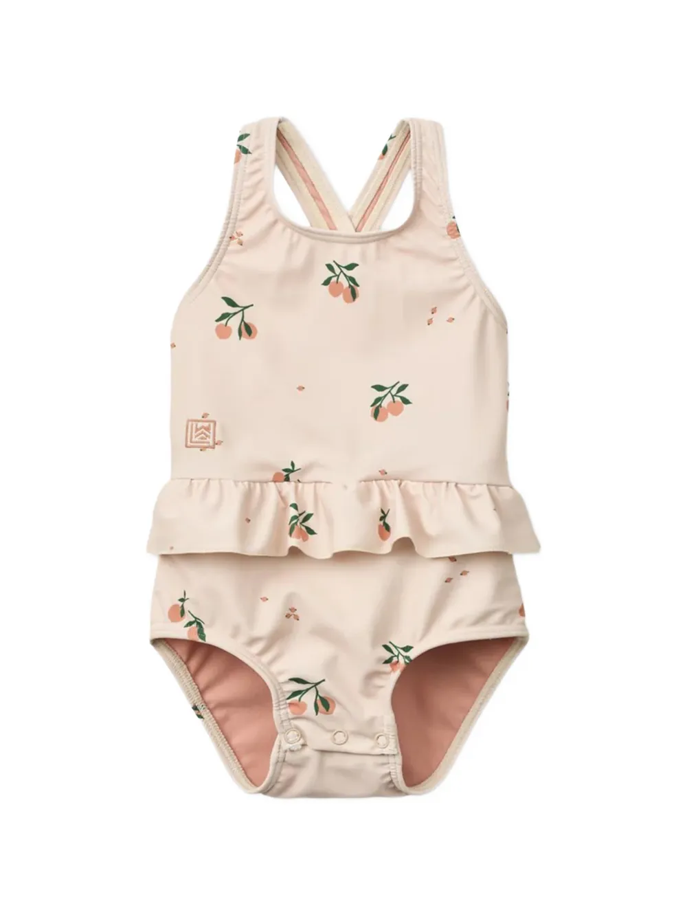 Liewood Amara ruffled fruit-print swimsuit - Toni neutri