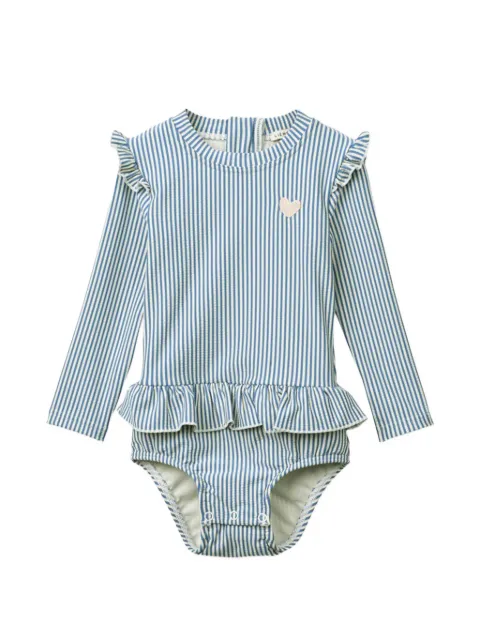 Liewood ruffled striped swimsuit