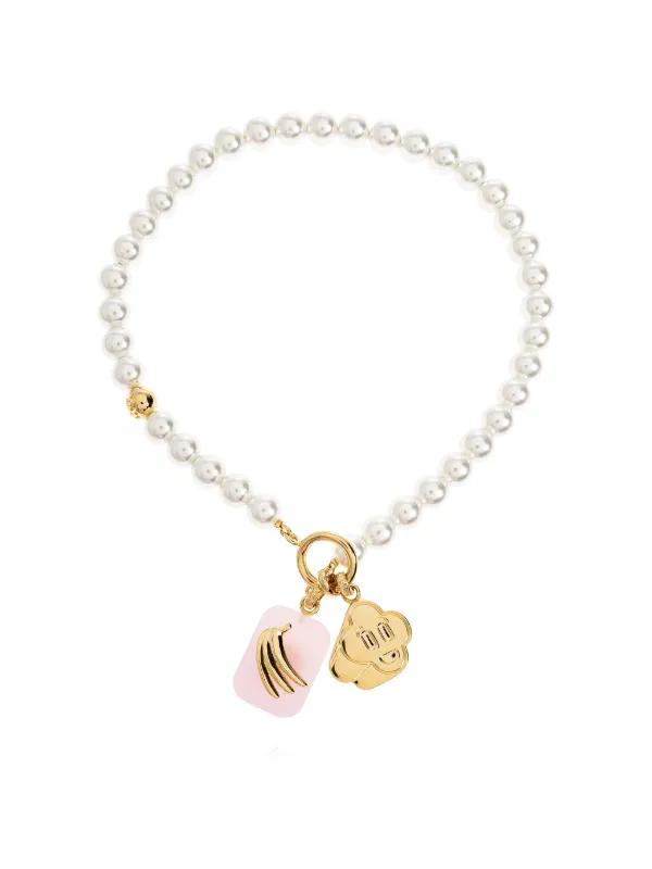 Casablanca Icon Pearl Necklace in Gold