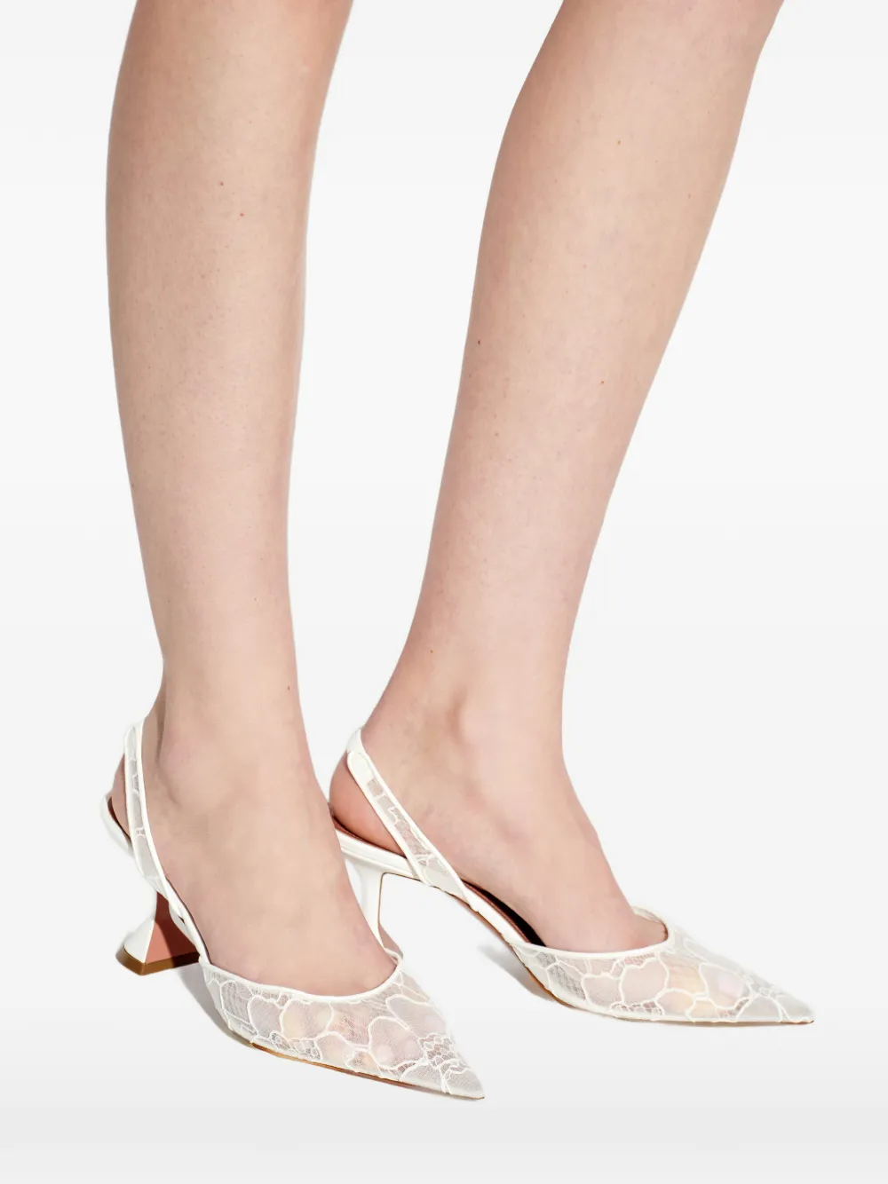 Amina Muaddi Holli pumps Wit